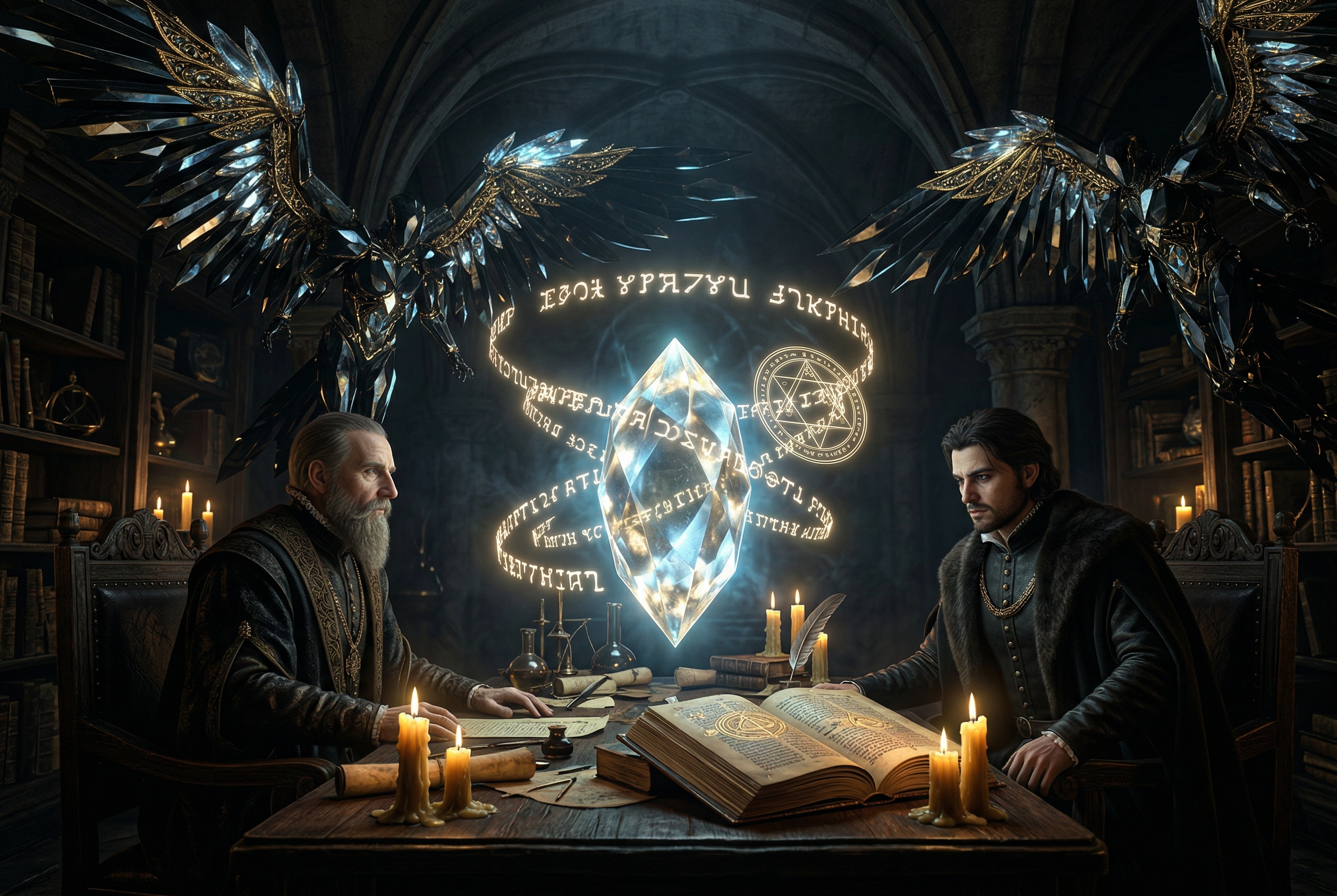 John Dee's Enochian Angelic Diaries: The Lost Cryptographic Language of Angels