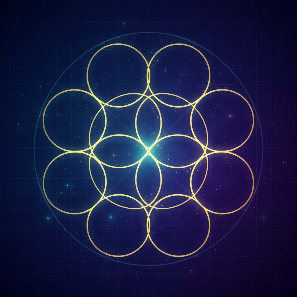 The thirteen circles of the Fruit of Life