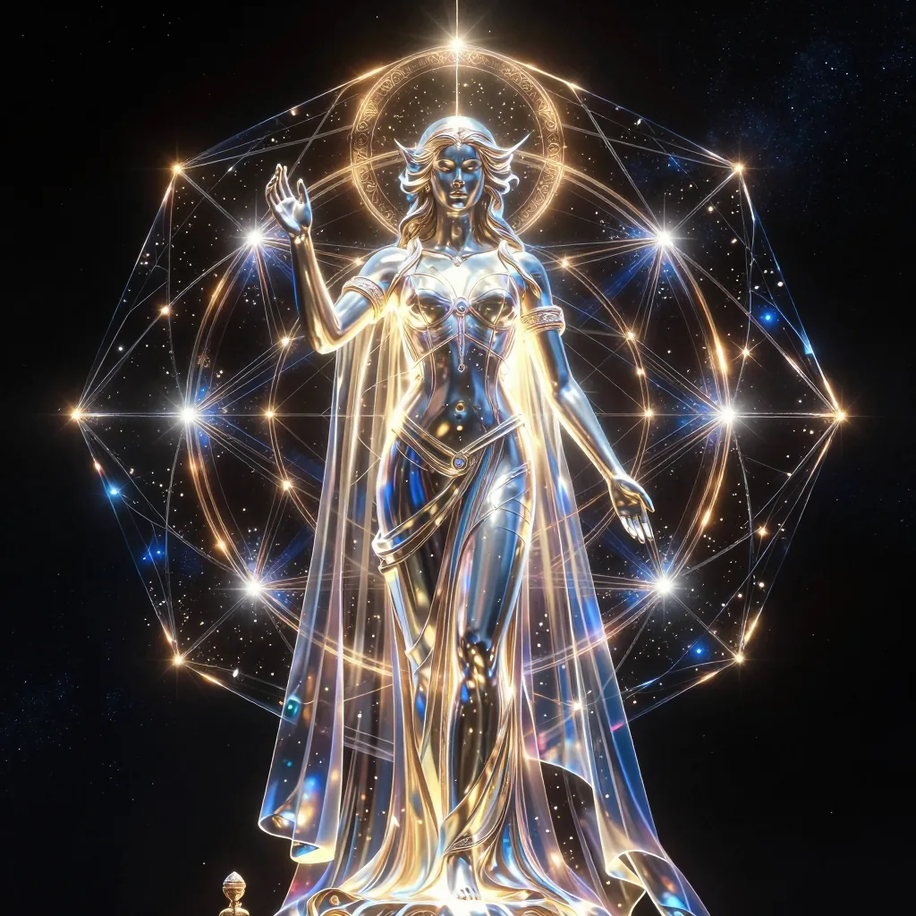 Divine light rays emanating from darkness