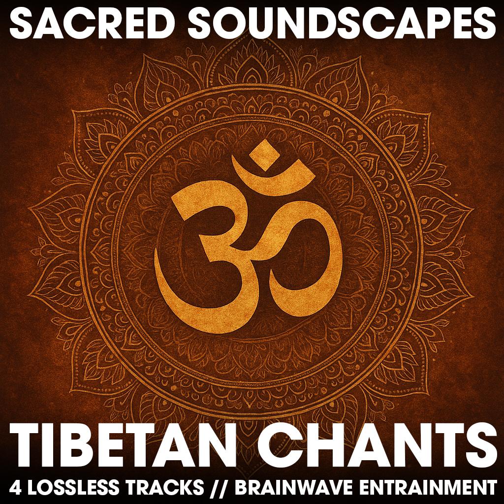 Sacred Soundscapes: Om Chant & Tibetan Chants with Brainwave Entrainment (FLAC) - 4 Tracks for Meditation + Deep Focus
