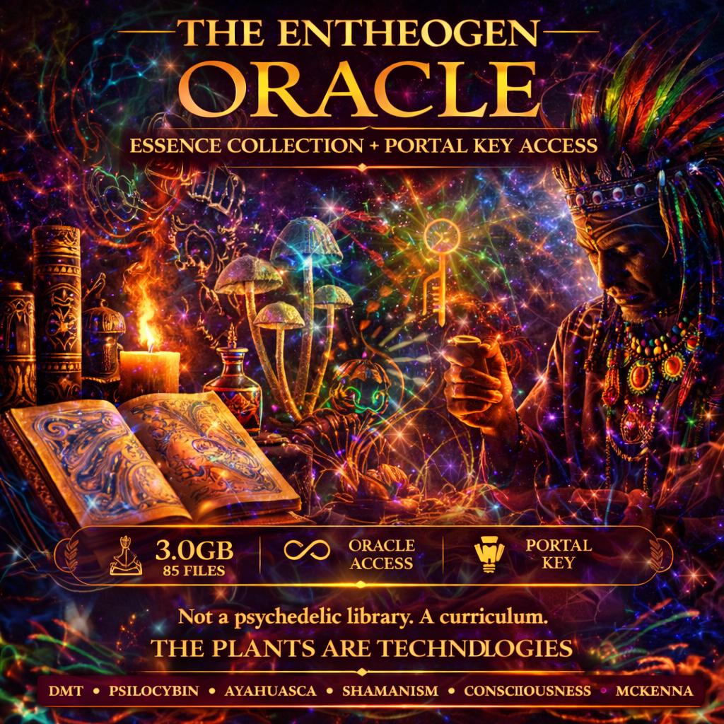 Entheogen Oracle AI + 3GB Psychedelic Archive | Ayahuasca, DMT, Psilocybin, Shamanism, McKenna, Consciousness, Spiritual Awakening