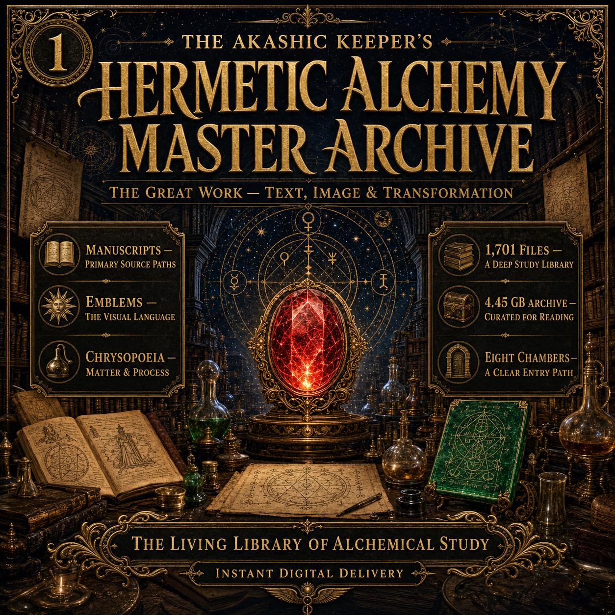 Hermetic Alchemy Master Archive | 1,701 Files | Alchemical Manuscripts, Emblems, Spagyrics & Great Work Study | Digital Download