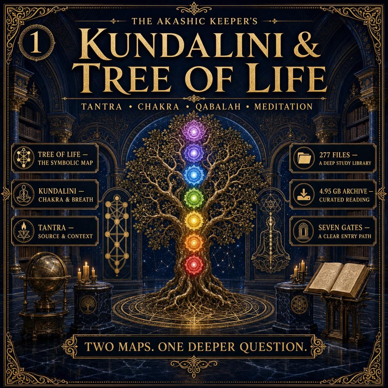 Kundalini & Tree of Life Master Archive | 277 Files | Tantra, Chakra, Kabbalah / Meditation Study | Digital Download