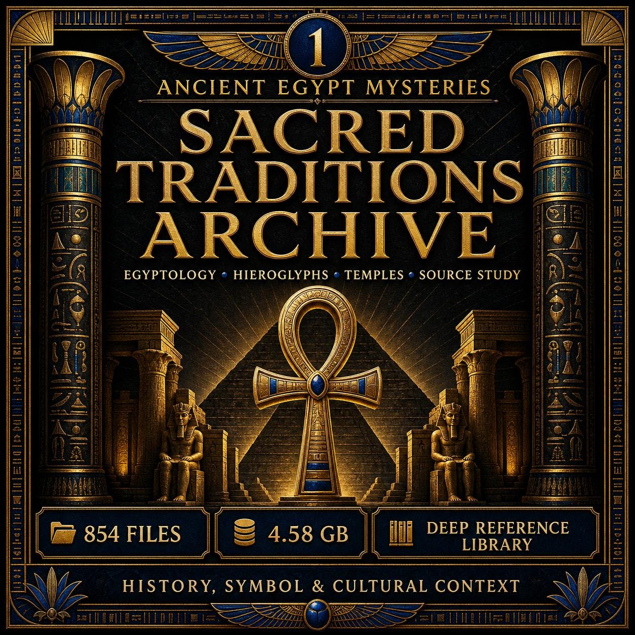Ancient Egypt Mysteries & Sacred Traditions Archive | 854 Files | Egyptology, Hieroglyphs, Temples and Ancient History | Digital Download