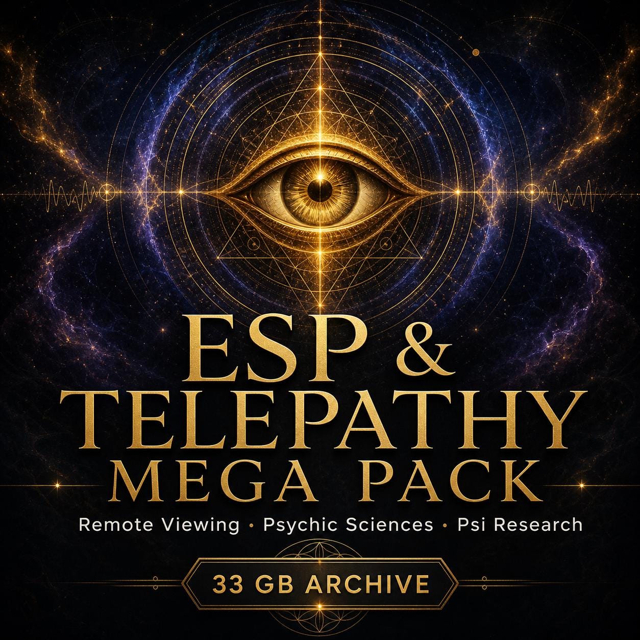 ESP & Telepathy Mega Pack 33GB | Remote Viewing, Psychic Sciences, Psi Research Library, Hemi-Sync + Brainwave Audio | Instant Download